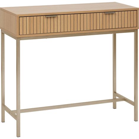 5Five Simply Smart – Console TASSO avec 2 tiroirs – Dimensions 80,5 x 35 x 90 cm – Panneaux MDF et métal – Charge max 50 kg – Montage facile