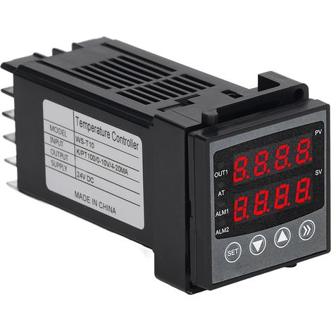 Régulateur de température numérique avec alarme, contrôle PID intelligent, thermostat à double affichage, 24 V CC (1/5)