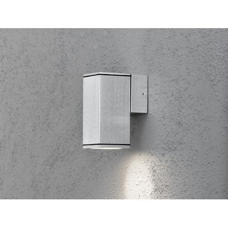 Außenwandleuchte MONZA Downlight, Aluminium Silbergrau, Höhe 13,5cm (1/5)