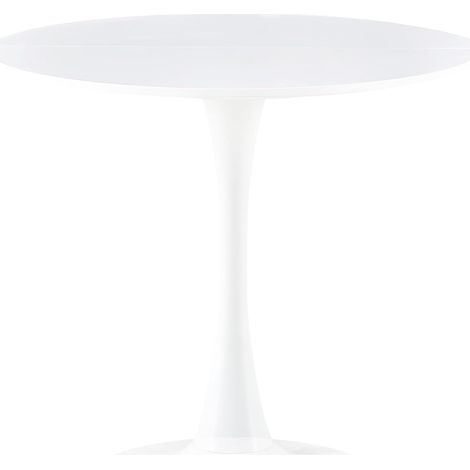H.J Wedoo – Table à manger ronde 80 x 80 cm – Pour 2 à 4 personnes – MDF avec cadre métal – Design moderne pour cuisine et salon (1/5)