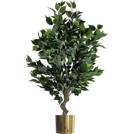 100cm Leaf Realistic Artificial Ficus Tree / Plant Bush Ficus Gold Planter (1/5)