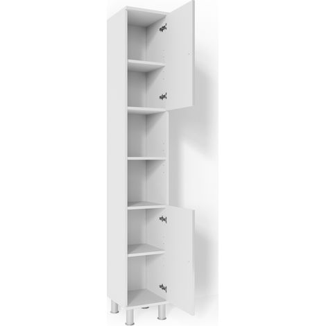 Mobile bagno alto Fynn, Bianco lucido, 30 x 190 cm, Vicco (1/5)