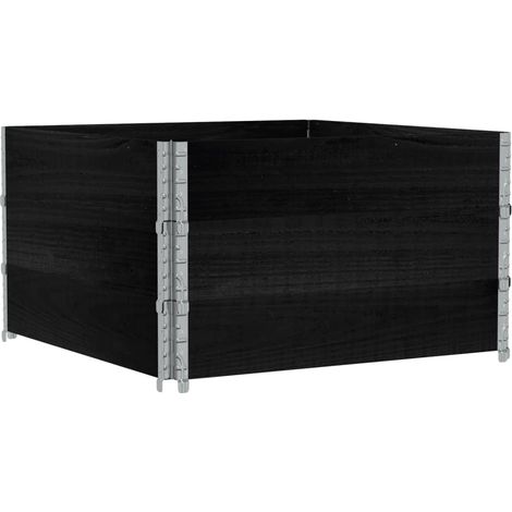 Maison Exclusive - Pflanzkasten Schwarz 100x100 cm Massivholz Kie