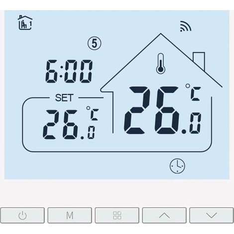 Termostatos inteligentes, termostato para calefacción, termostato de ambiente, termostato WiFi, termostato para calefacción eléctrica por suelo radiante, compatible con Google (16A) (1/4)