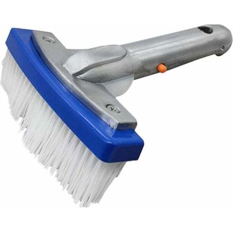 Brosse de piscine de 14 cm - Mini brosse de nettoyage de piscine - Pour les taches tenaces, les marches, les échelles, le périmètre de piscine et les allées - Crezuo (1/4)