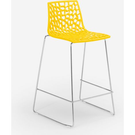 Sgabello design Grand Soleil bar cucina 64cm Mini Spider - Giallo