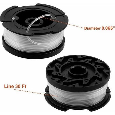 Bobines de fil pour tondeuses - LUSKYKA - Lot de 6 bobines - Modèles compatibles: GLC3630L20, STC1820, ST5530 (1/5)
