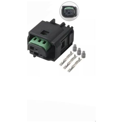 Connecteur Femelle 3 Broches pour Capteur compatible BMW, Kit avec Broches et Joints d'Étanchéité