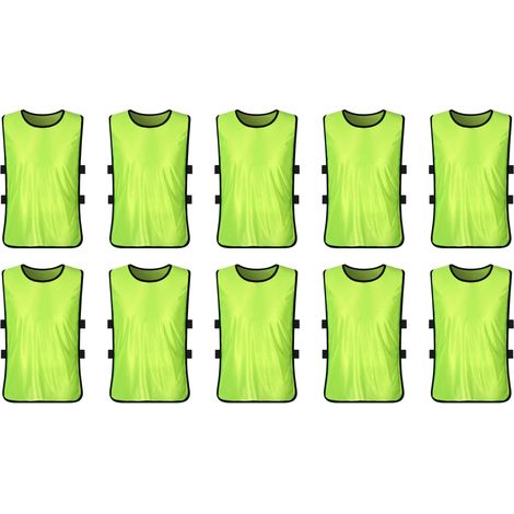 Maillot d'entraînement fluorescent vert pour adultes taille unique, gilet de match pour football, basketball, volleyball, sports d'équipe, pratique et compétition. (1/5)