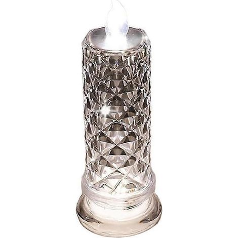 Bougies à projection d'ombre rose, bougies en cristal, bougies LED sans flamme simulées pour une décoration intérieure romantique (1/5)
