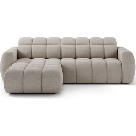 Canapé d'angle électrique FANOTI 3 places beige – angle gauche (1/5)