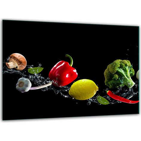 Tabla de cortar de vidrio templado de 30x22 cm para verduras (1/5)