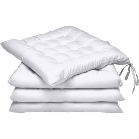 Coussin Chaise - 40x40x5 cm - Extérieur et Intérieur - Lot de 4 (1/3)