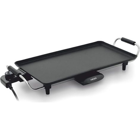 Elektrische Backplatte haeger Backplatte - 2000w - 460260mm - elektrischer Grill - Abfallbehälter - 5 Temperaturstufen