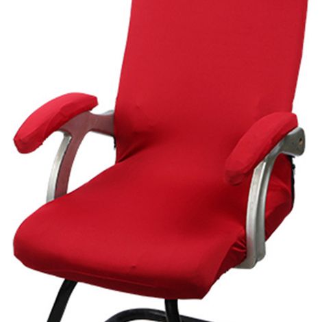 paire de housses d'accoudoirs de chaise en éponge douce et respirante, pour chaise de bureau ou de travail à domicile, rouge, 35 x 9 cm / 13,8 x 3,5 pouces (1/5)