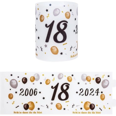 Support Pour Bougie À Thé - Abat-Jour En Plastique Blanc Avec Motif De Ballons - Pour Décoration De Table D'Anniversaire - Lot De 3 (1/5)