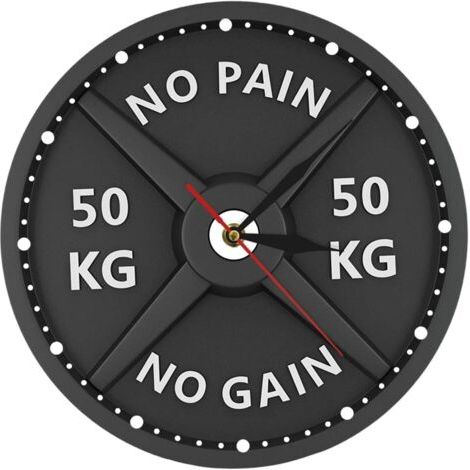 Horloge Murale Moderne Silencieux Non Ticking Quartz Mécanisme 12 Pouces Montre Créative pour Gym Musculation Musculation Décor Strongman Cadeau (1/4)