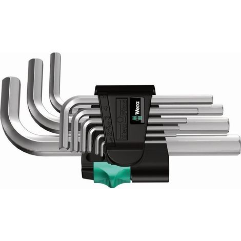 Wera 950/9  Hex-Plus 5  juego de  llaves acodadas,  métricas, cromadas  - 05021406001