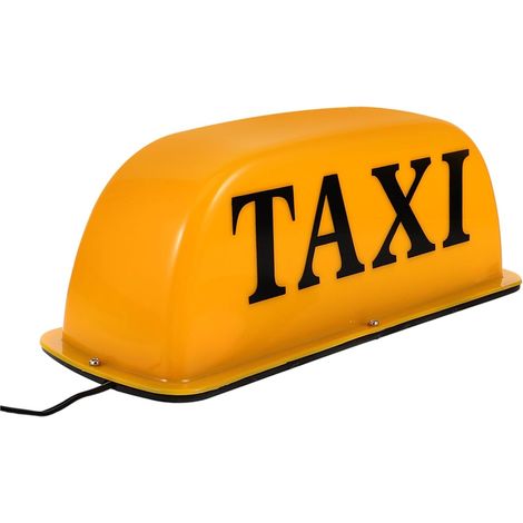Panneau Lumineux de Taxi Magnétique Jaune pour Véhicule et (1/5)