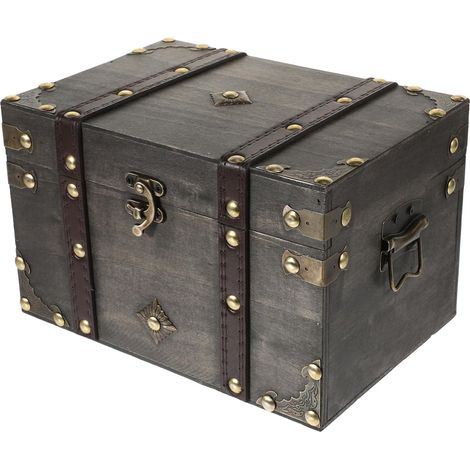 Coffre à Bijoux Vintage Bois Boîte De Rangement Décorative Avec Couvercle Petite Boîte à Souvenirs Pratique Et Élégante Idéale Pour Bijoux Et Bibelots Design Chic Et (1/5)