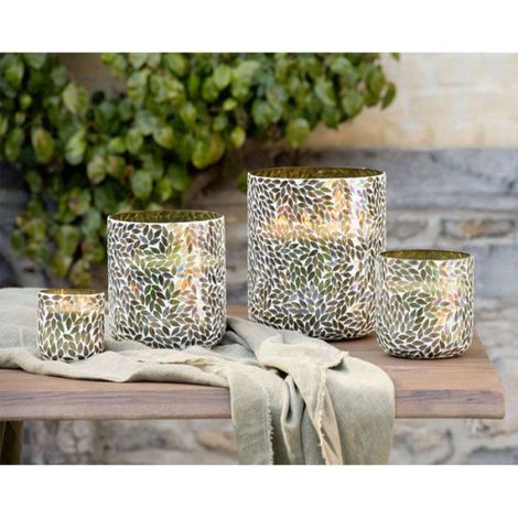 Bougie Parfumée Mosaïque "Cyra" 10cm Tea & Herbscire (1/5)