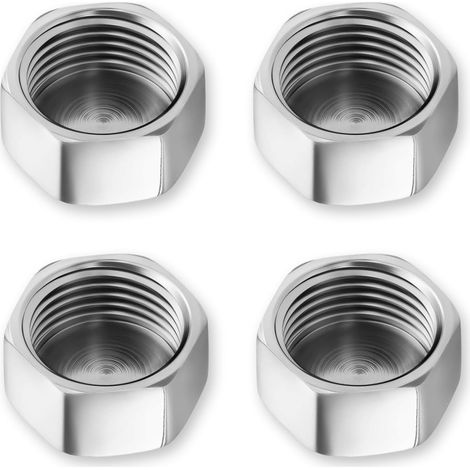 Bouchons plomberie en acier inoxydable, lot de quatre bouchons filetés pour robinet et tuyau, bouchon de protection pour installation d eau salle de bain cuisine jardin (1/5)