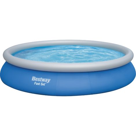 Bestway Piscine gonflable ronde Bestway Fast Set 457 x 84 cm bleu
