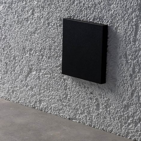 LED Treppenleuchte IP44 eckig schwarz - Lichtfarbe: Warmweiß 1,5W - Lichtaustritt: Kato (1/5)