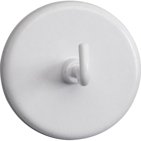 Maul Magnet (Ø x H) 47 mm x 36 mm rund, mit Haken Weiß 5 St. 6159002 (1/2)