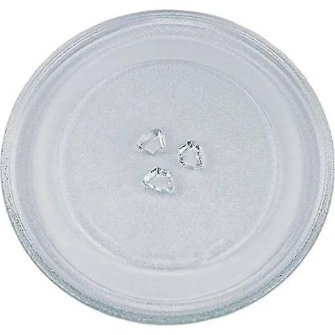 Universeller Mikrowellen-Drehteller aus Glas mit 3 Halterungen, 245 mm