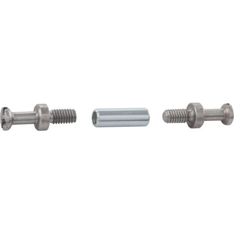 Hettich Einschraubdübel Möbelverbinder inkl. Gewindehülse 15mm Bohr ø 5mm, Spanmaß 9mm, Stahl blank (1/3)
