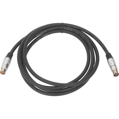Câble coaxial 2m triple blindage 9,5mm mâle-femelle RG59U pour TV numérique, décodeurs TV, récepteurs satellite (1/5)