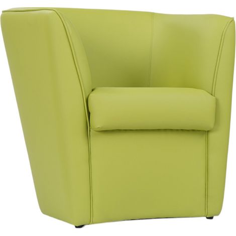 Poltrona in ecopelle Verde Valentina per casa ufficio (1/5)