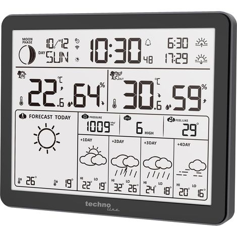 Techno Line WD3000 WD3000 Wetterstation Stazione meteo WLAN Previsione per 4 giorni Numero di sensori max. 1 (1/5)