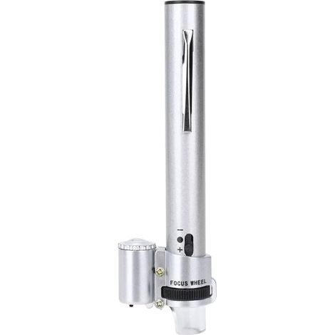 Mini loupe multifonction en forme de stylo 100X avec lumière LED et étui en cuir