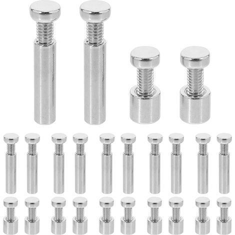 Kit de 6 Vis et Pinces pour Cadre Photo en Acier Carbone Argenté, Accessoires D'installation Polyvalents pour Cadres Photo en Verre, pour Décoration Maison et Bureau (1/5)