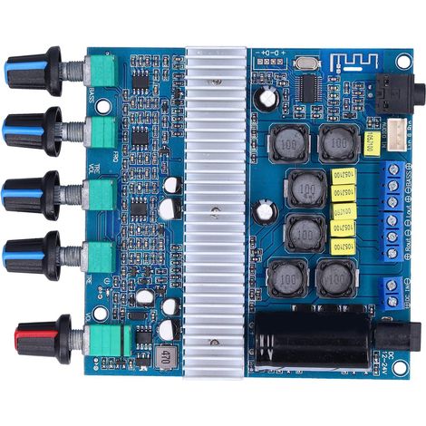 Carte ampli grave 2.1 canaux Bluetooth 4.2 puissance élevée 12-24V TPA3116D2 module audio numérique (1/5)