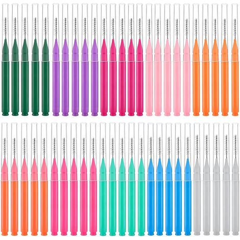 50pcs Interdental Brush Heads Mini Floss Toothbrush Special Toothbrush for Orthodontic Appliances for Teeth Cleaning (1/5)