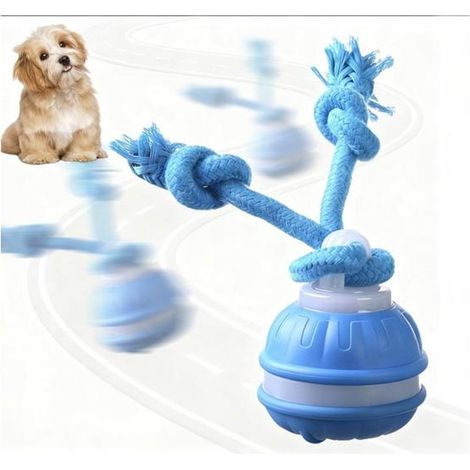 Une balle interactive pour chien, jouet intelligent rechaable avec corde à mâcher, balle d'exercice anti-ennui, adaptée aux chiots et aux chiens adultes. (1/5)