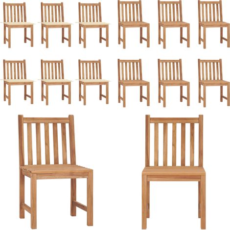 Gartenstühle 6 Stk. mit Kissen Massivholz Teak - Teakholzgartenstühle - Gartenstühle Set - Outdoormöbel - Esszimmerstühle - Balkonmöbel - Home & Living (1/5)