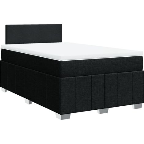 Maison Exclusive - Giroletto a Molle con Materasso Nero 120x190 cm in Tessuto (1/5)