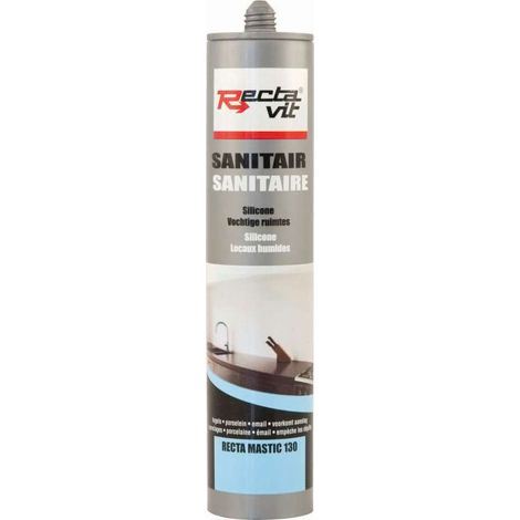 Silicone sanitaire - Couleur : Blanc - RECTAVIT (1/2)