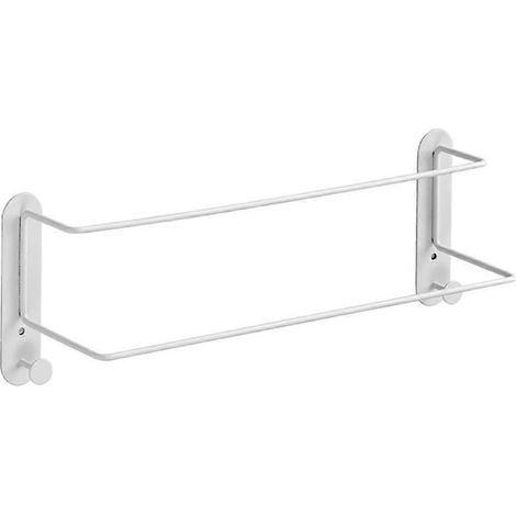 Étagère de rangement pour salle de bain à revêtement électrostatique, sans perçage, protège les murs, non toxique et écologique, beige. (1/5)