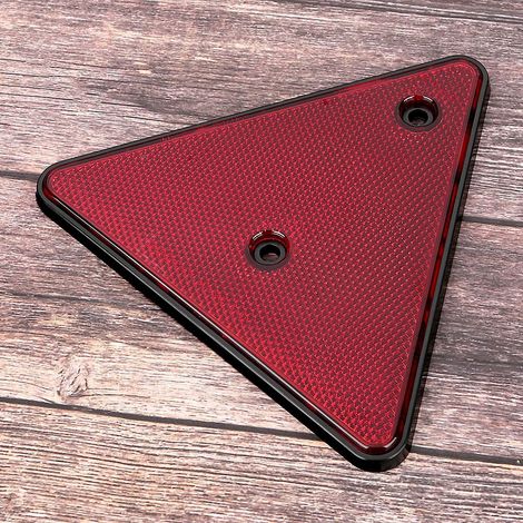 Triangle de sécurité arrière réfléchissant rouge pour camping-cars, camions, remorques et poteaux de portail (1/5)