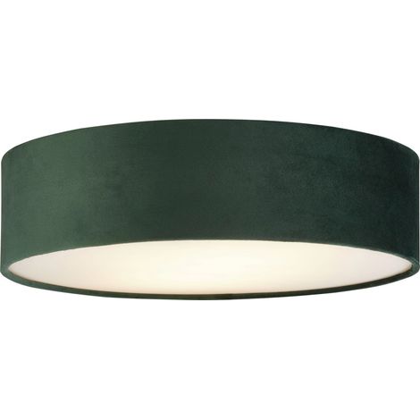 Plafonnier en métal D: 38 cm vert E27 2 lampes rond moderne (1/4)