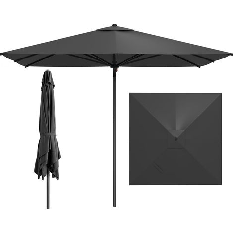 COSTWAY Ombrellone 3X3 Ombrelloni Da Esterno Giardino Spiaggia Antivento Terrazzo Balcone Piscina Terrazza Quadrato Portatile Con 8 Stecche Metalliche Resiste (1/5)