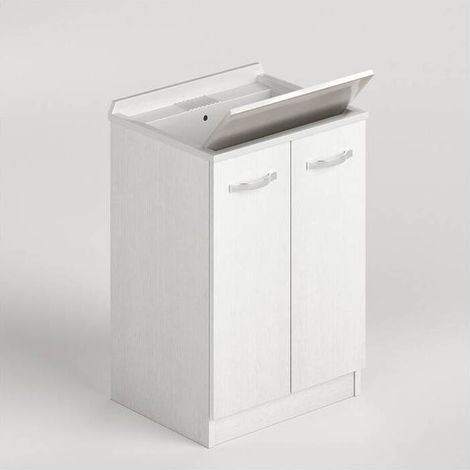 LAUNDRY LAVATOIO 2A 61X50X86 CM BIANCO FRASSINO