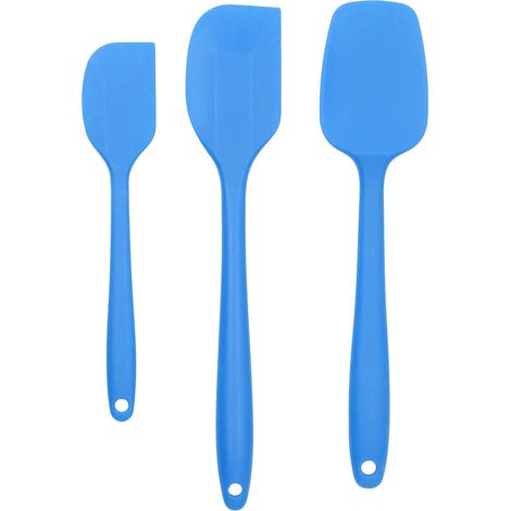Spatule en Silicone Antiadhésive pour Cuisson, Résistante à la Chaleur - Idéale pour Pâtisserie et Cuisine, Coloris Bleu (1/5)