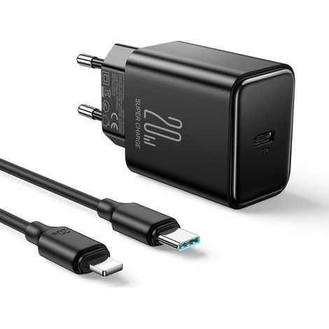 Nextbatt 20w schnellladegerat pd 20w usb c auf lightning kabel 1m - schwarz