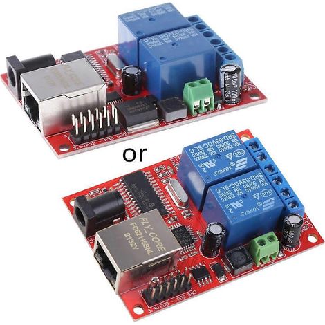 Stück LAN Ethernet 2-Wege-Relaisplatine Verzögerungsschalter TCP/UDP-Controller-Modul